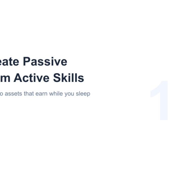 Passive Income from Active Skills Featured Image